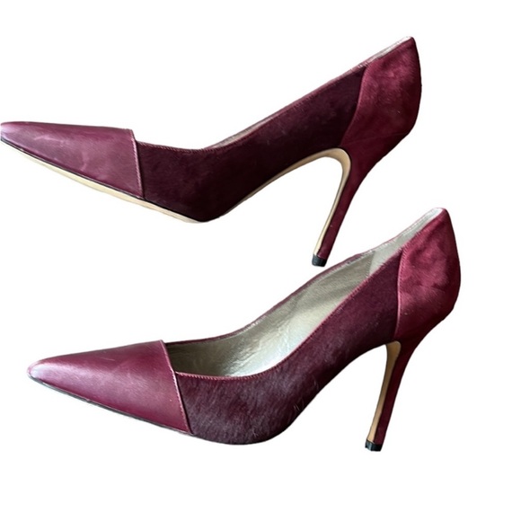 Sam Edelman Leather Burgundy Desiree Heels Size 10 - Picture 5 of 8